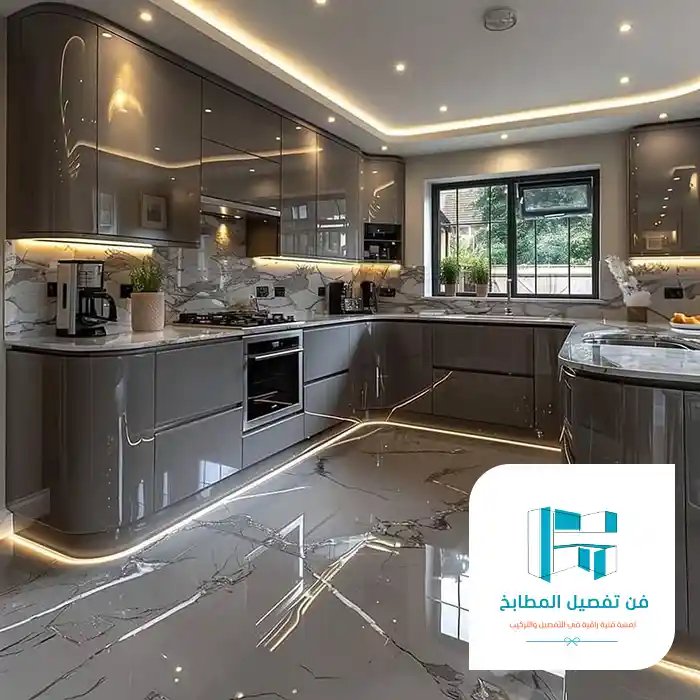 خدمة تصميم مطابخ الرياض من فن تفصيل المطابخ