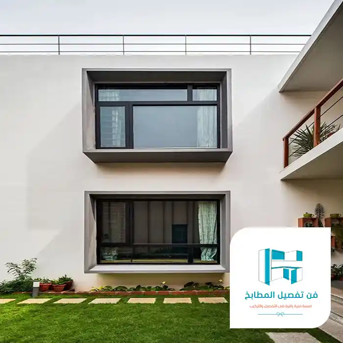 تصميم شبابيك المنيوم الرياض بالوان واشكال متعددة